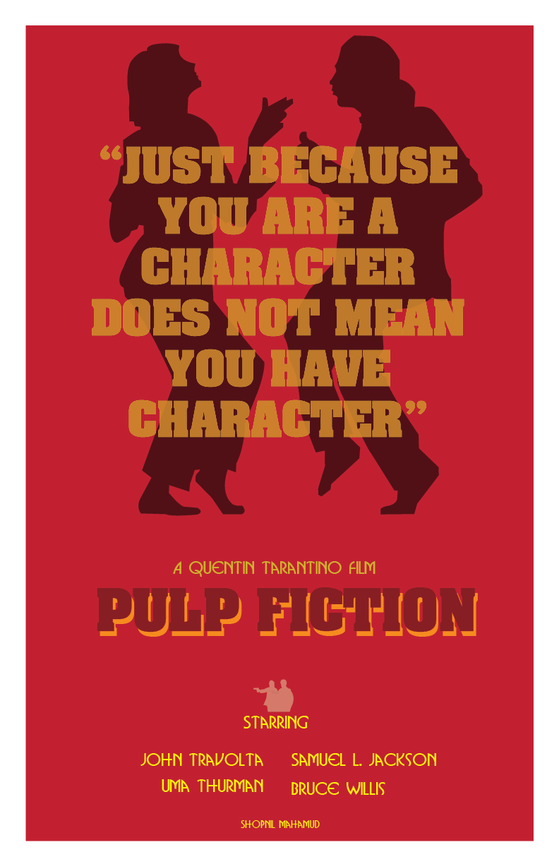 Pulp Fiction Movie Poster Design